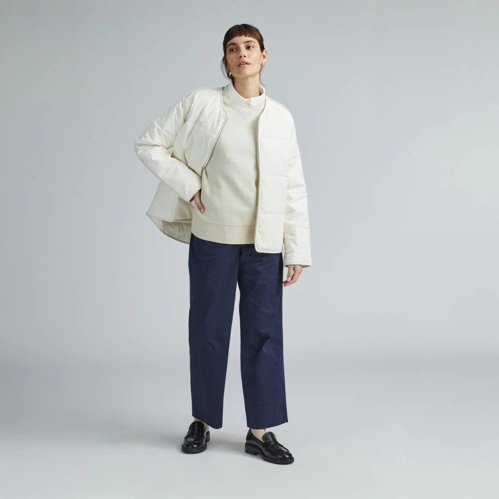 The Quilted Cotton Liner | Bone