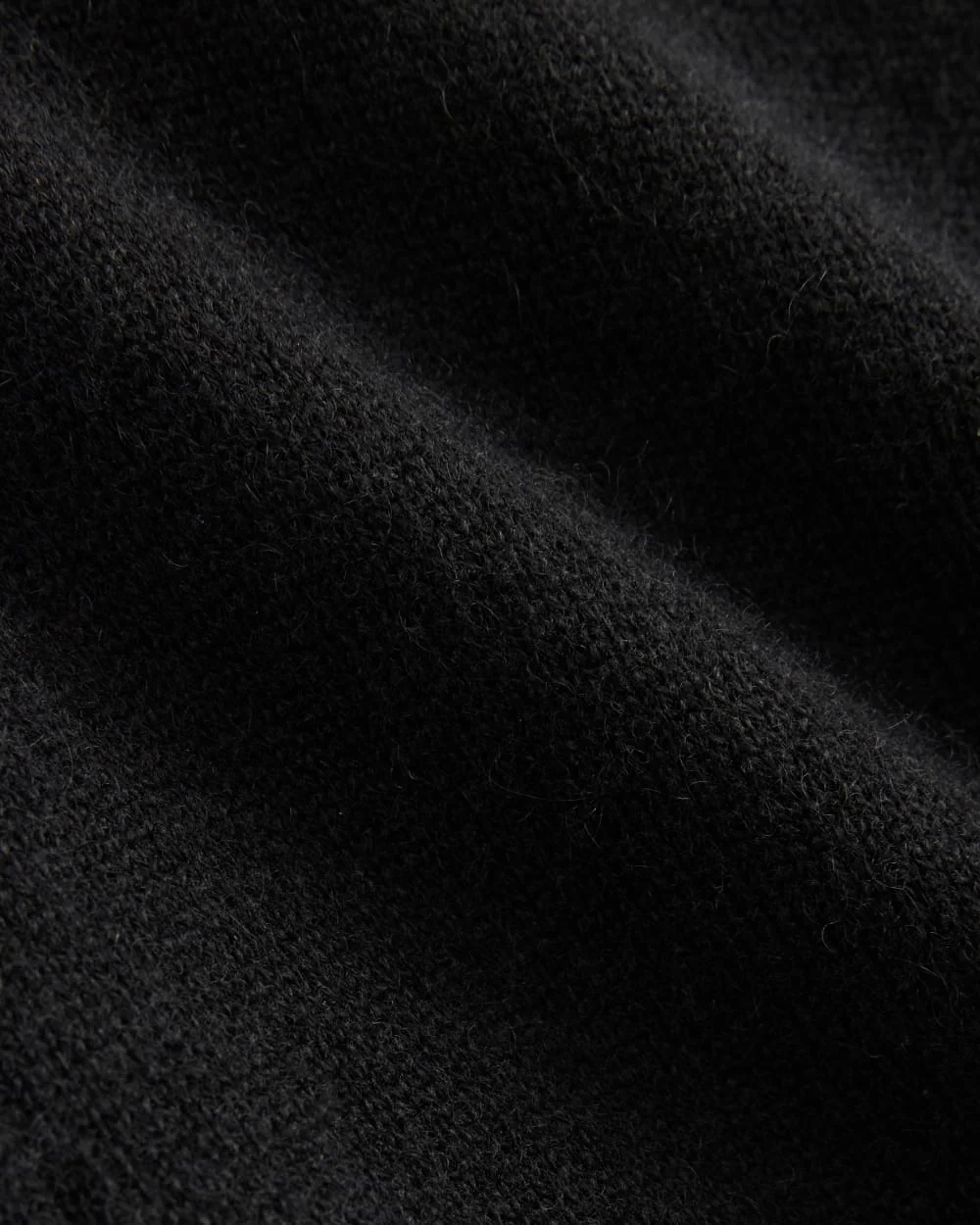 Cashmere Quarter Zip Sweater |  Black