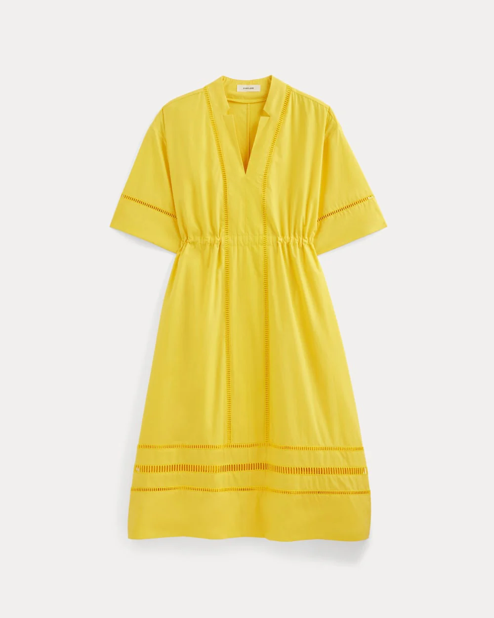 The Lace Trim Caftan Dress | High Visibility Yellow