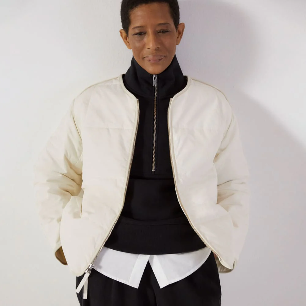 The Quilted Cotton Liner | Bone