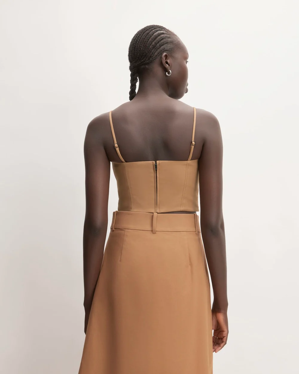 The Structured Cotton Bustier | Toasted Coconut