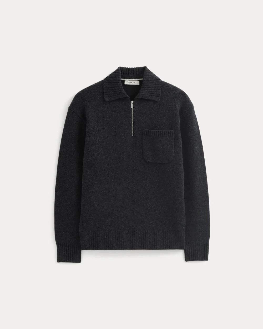 Luxe Merino Quarter-Zip Pullover | Heathered Black