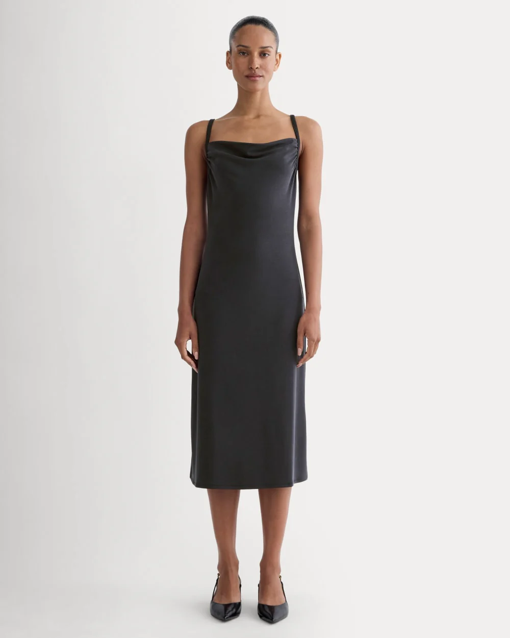 The Tank Midi Dress in Butterknit | Black