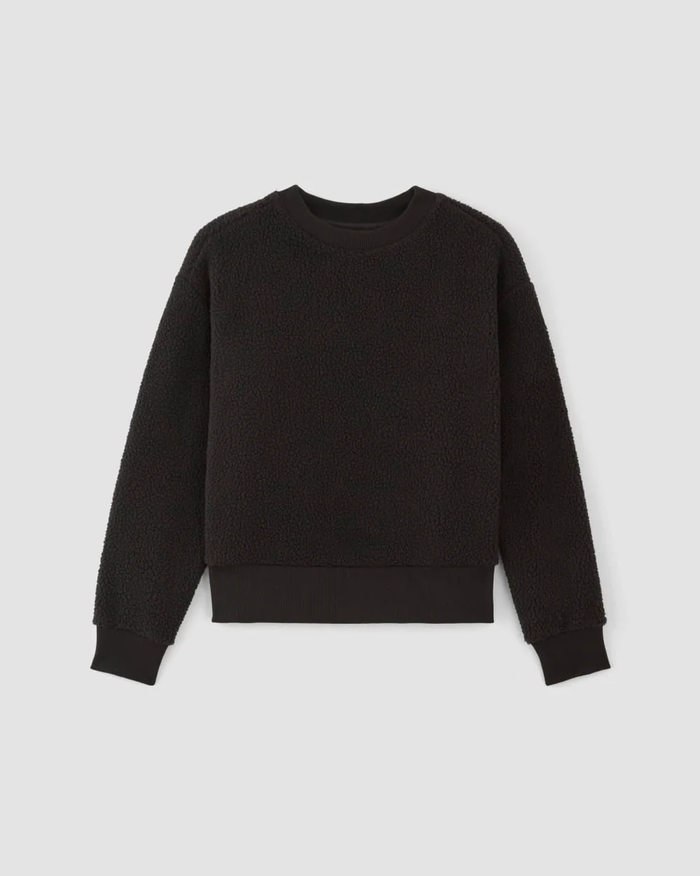 The ReNew Fleece Oversized Crew | Black