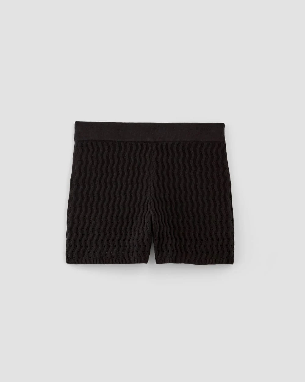 The Crochet Knit Short | Black