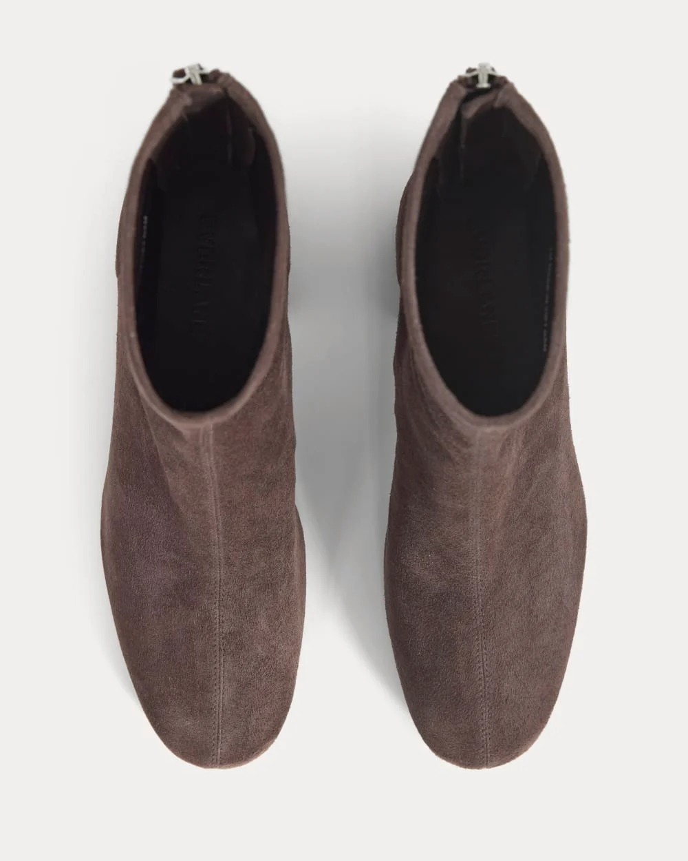 Leather Curved-Heel Boot | Dark Chocolate