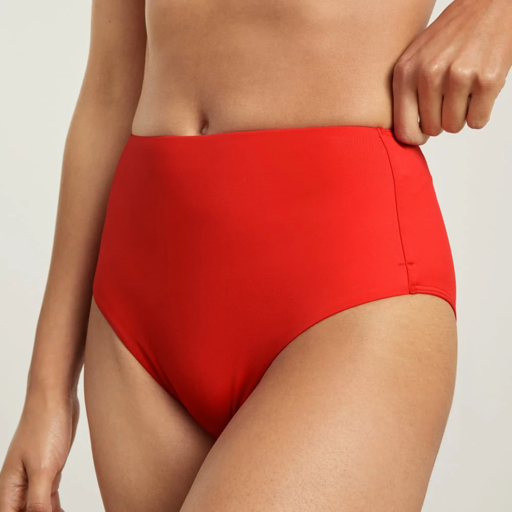 The High-Rise Hipster Bottom | Bright Red