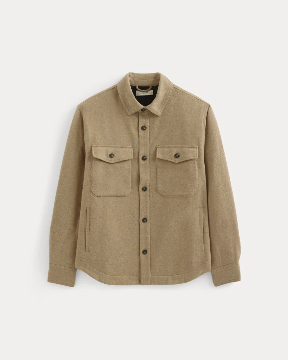 Heavyweight Waffle Twill Overshirt | Dark Heathered Camel