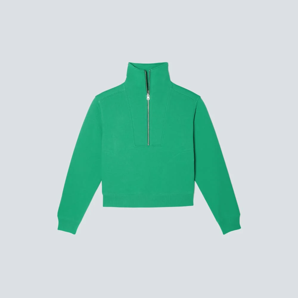 The Track Half-Zip | Bright Jade