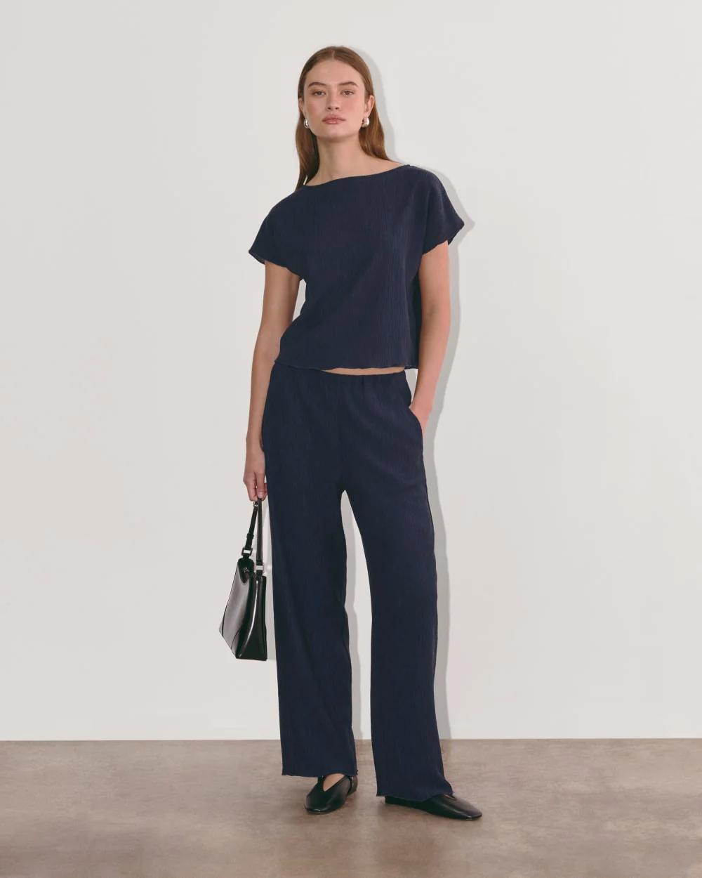 The Crinkle Top | Navy