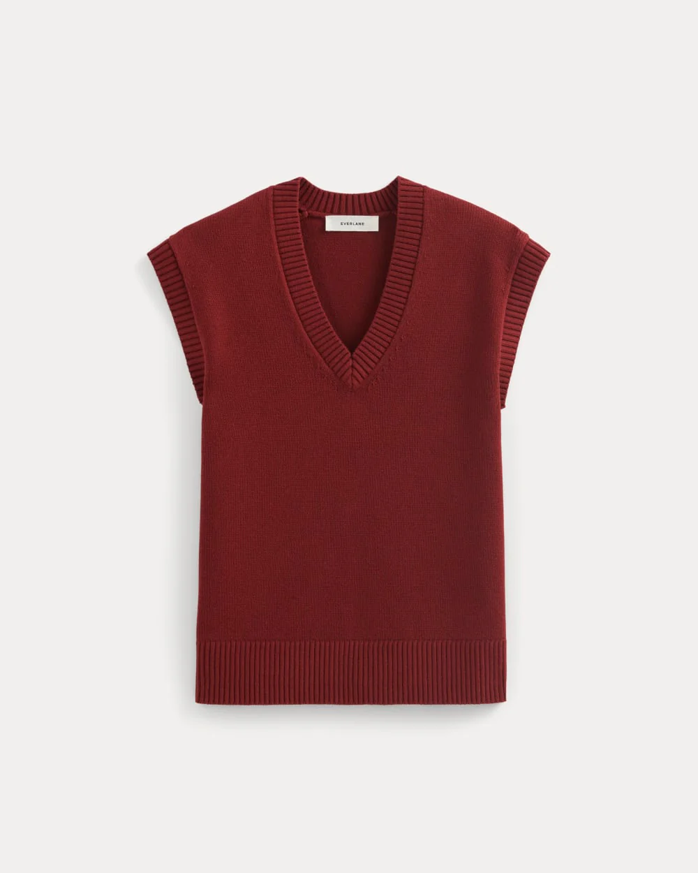 The Boxy Vest in Everyday Cotton | Merlot