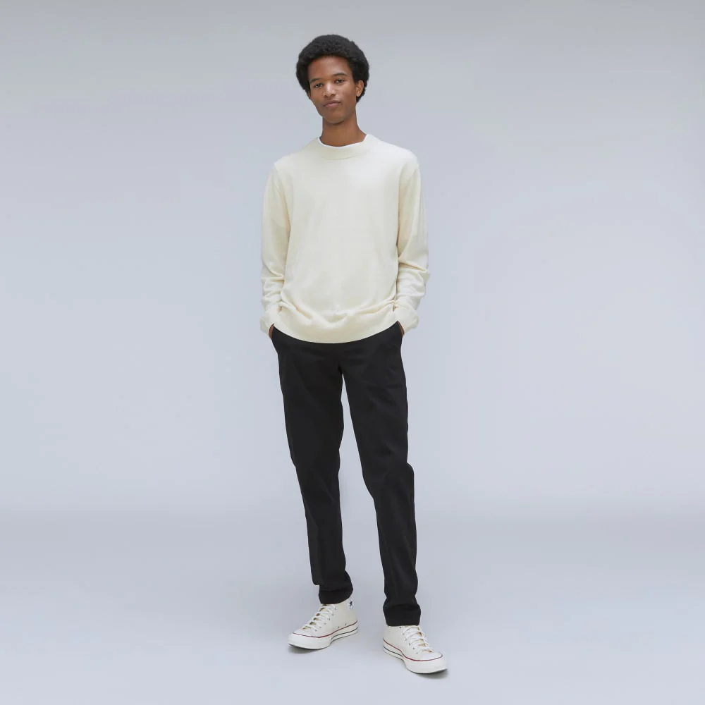 The Merino-Blend Crewneck Sweater | Off White
