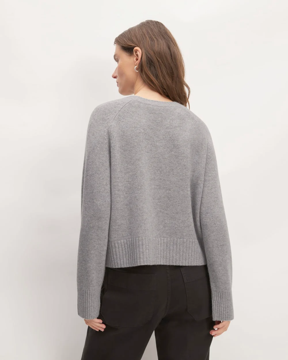 The Boxy Crew in Cashmere | Heathered Grey