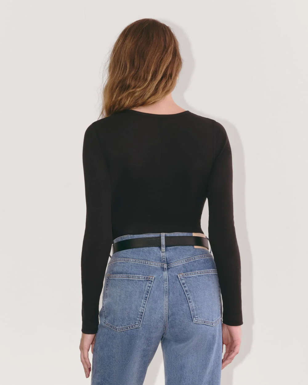 The Luxe Rib Long-Sleeve Crew | Black