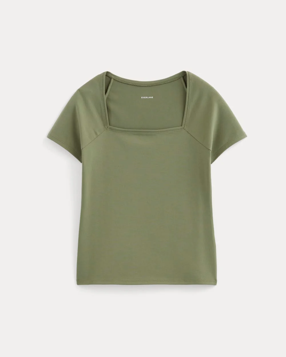 The Form Square-Neck Top | Lichen Green