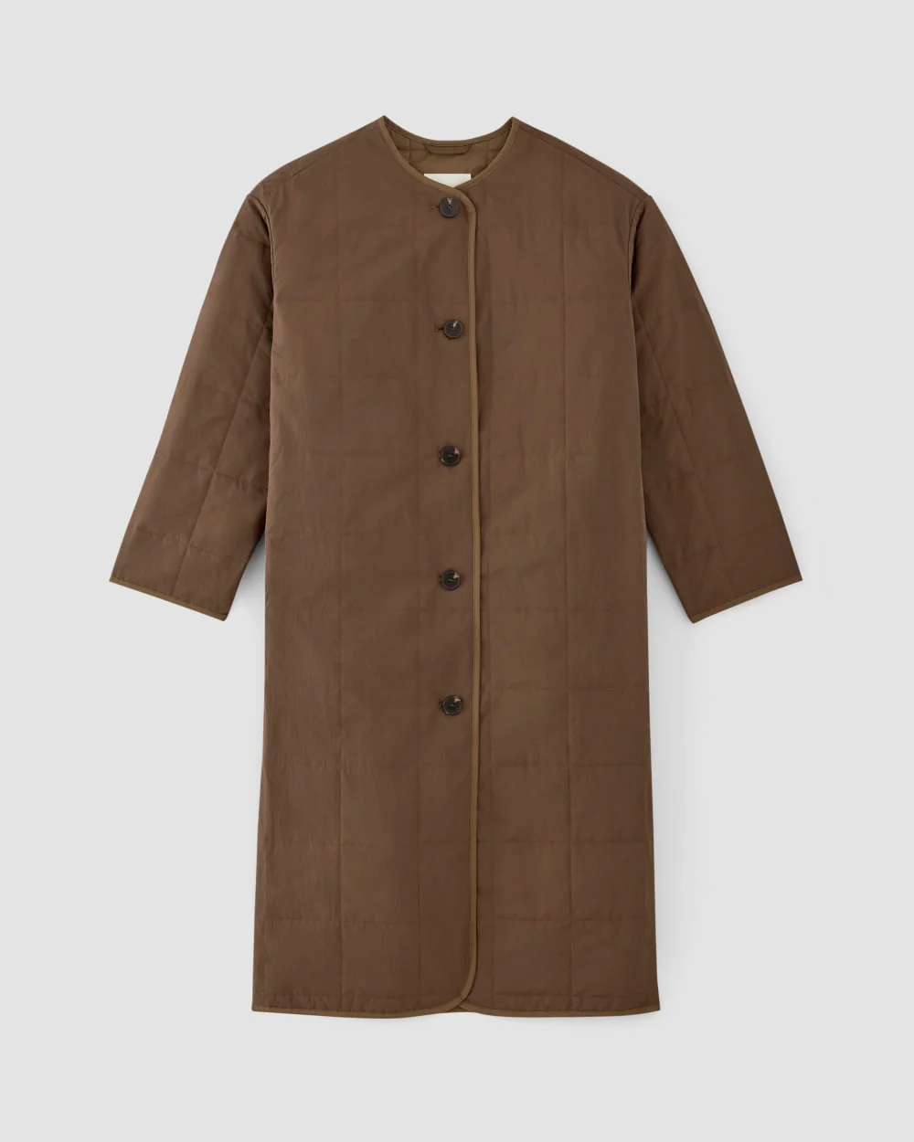 The ReNew Quilted Long Liner | Cocoa