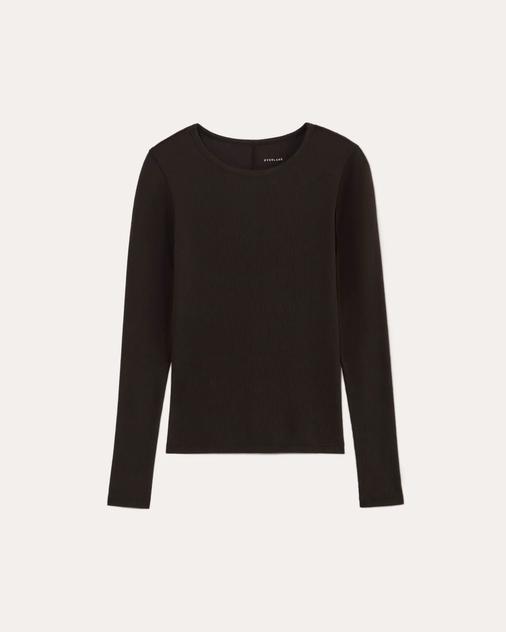 The Luxe Rib Long-Sleeve Crew | Black