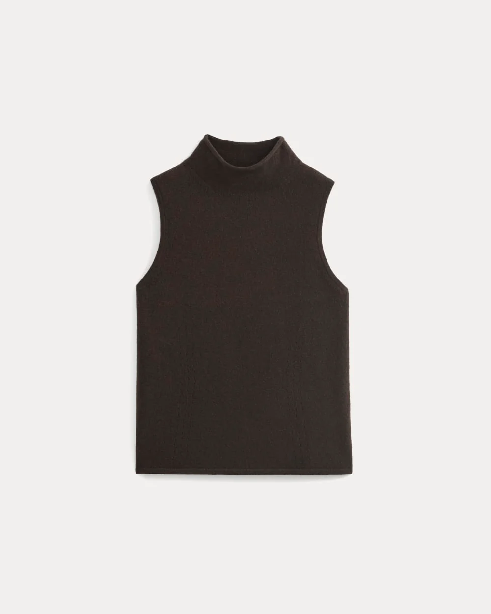 Cashmere Funnel-Neck Tank | Dark Chocolate