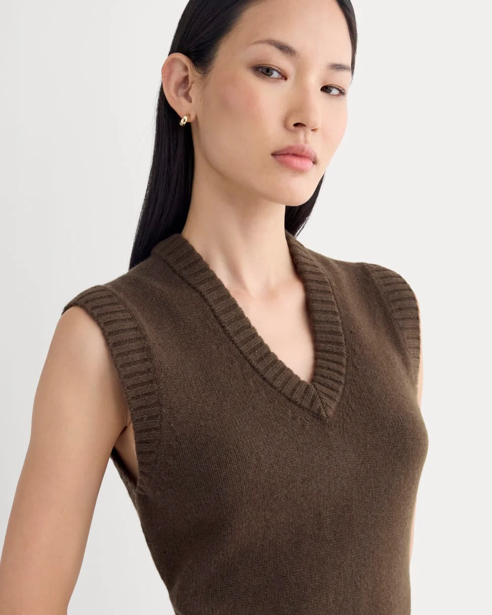 Sweater Mini Dress in Luxe Merino | Coffee Bean