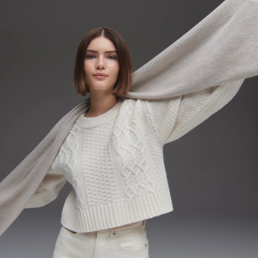 The Cashmere Scarf | Light Heather Grey