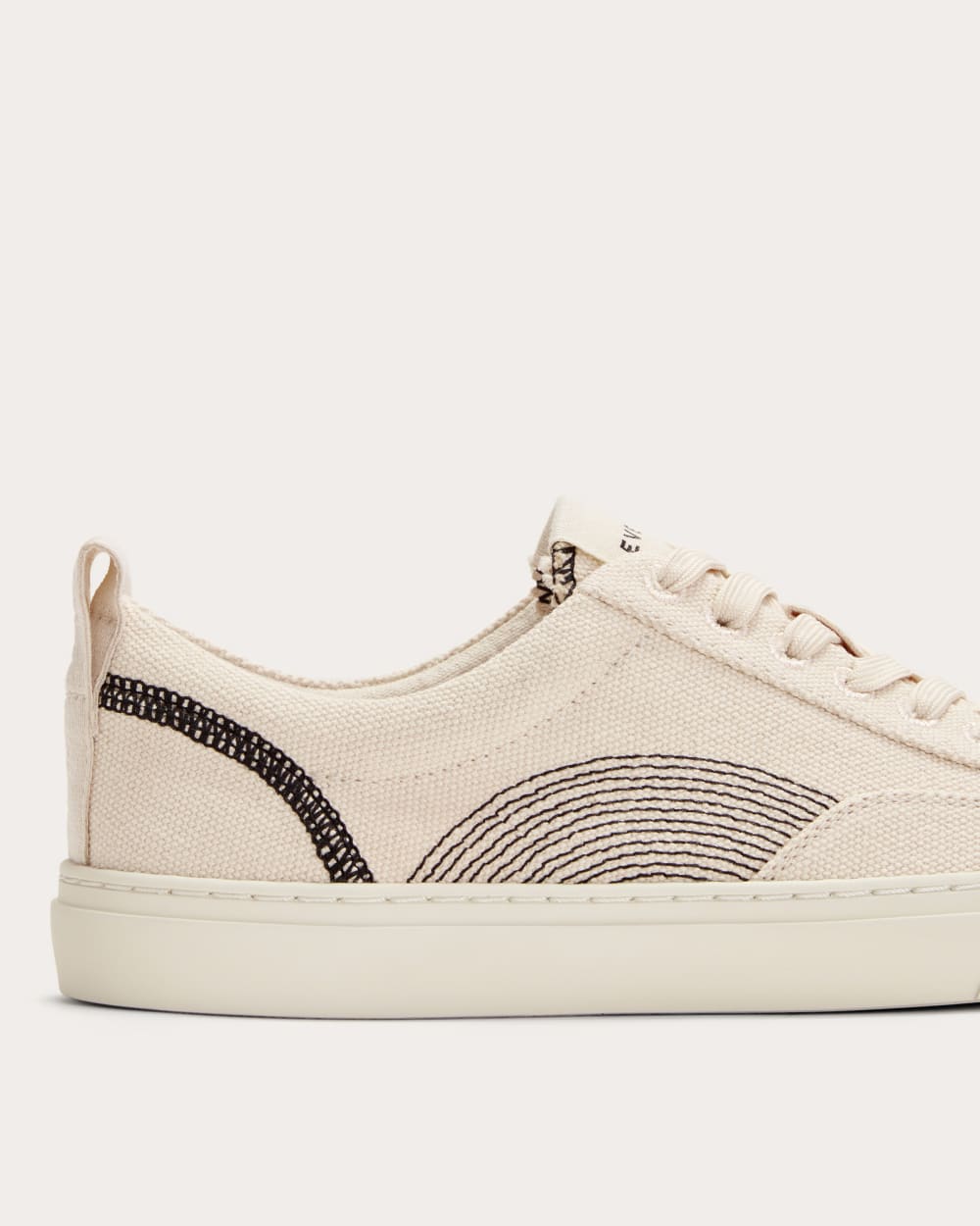The Tread-Bare Sneaker | Natural Canvas / Black