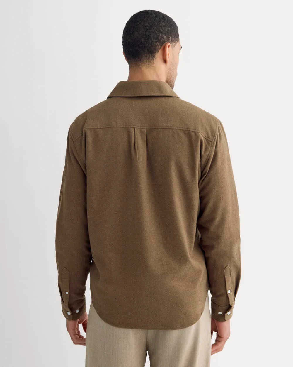 Brushed Flannel Shirt | Heathered Cocoa Brown