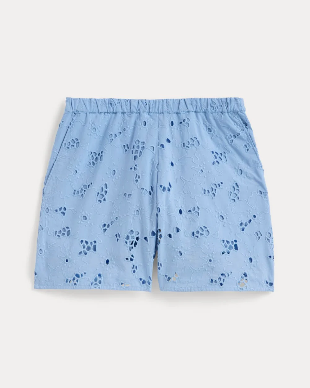 The Eyelet Pull-On Short | Sky Blue