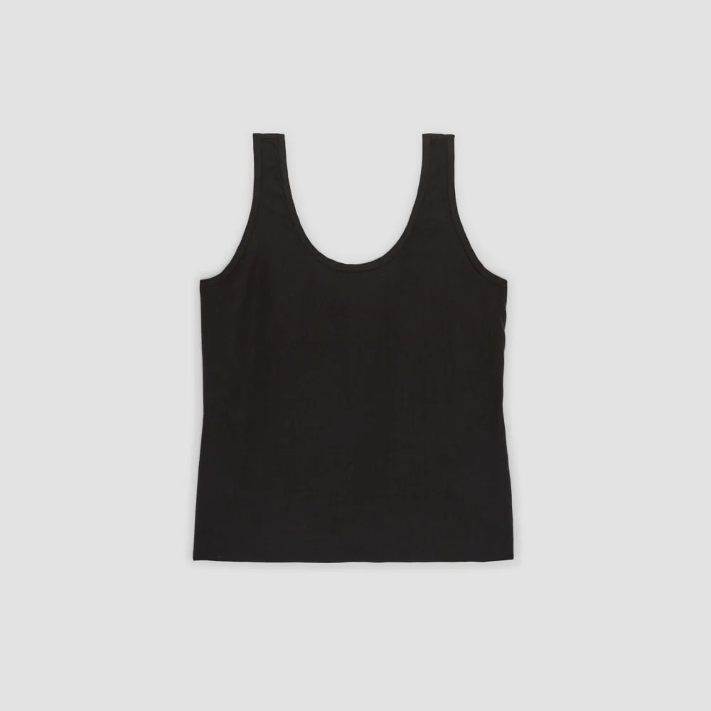 The Scoop Tank in Linen | Black