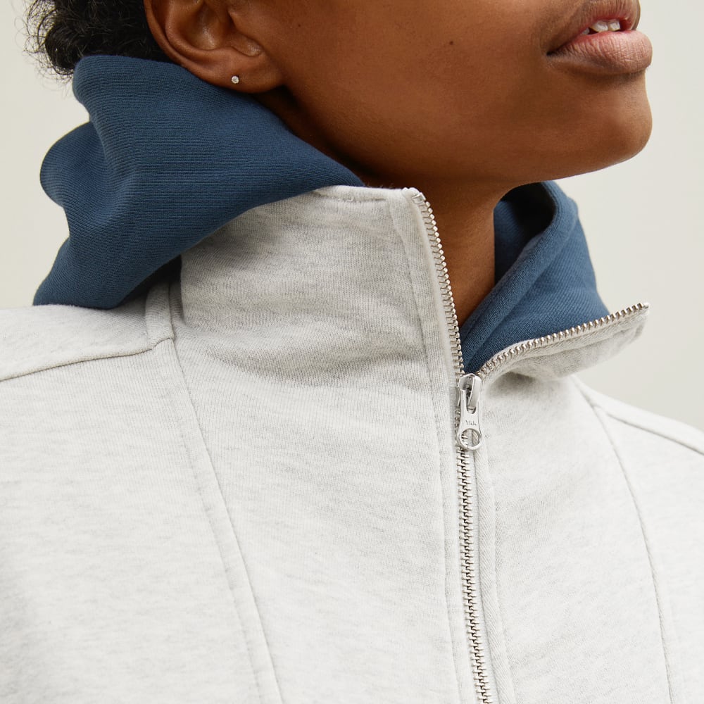 The Track Half-Zip | Light Heather Grey