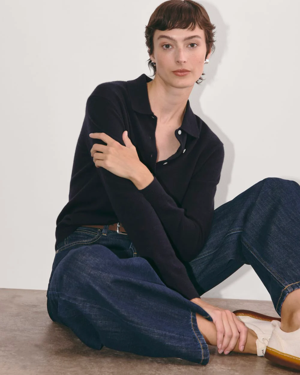 The Classic Polo in Cashmere | Navy