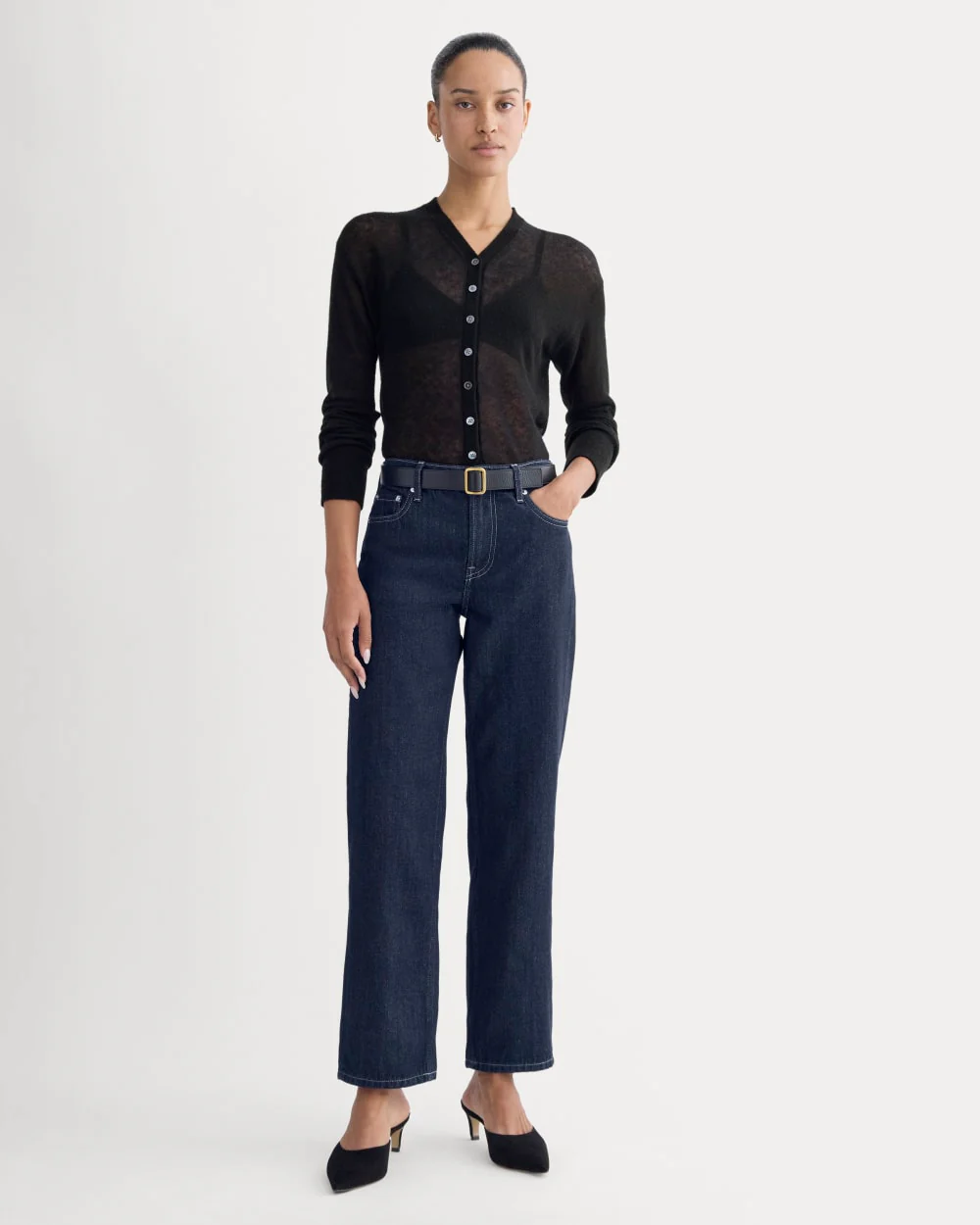 Low-Rise Straight Jean | Tungsten Rinse