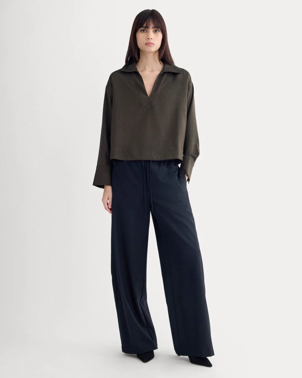 Overshirt in Tailor Twill | Heathered Fudge