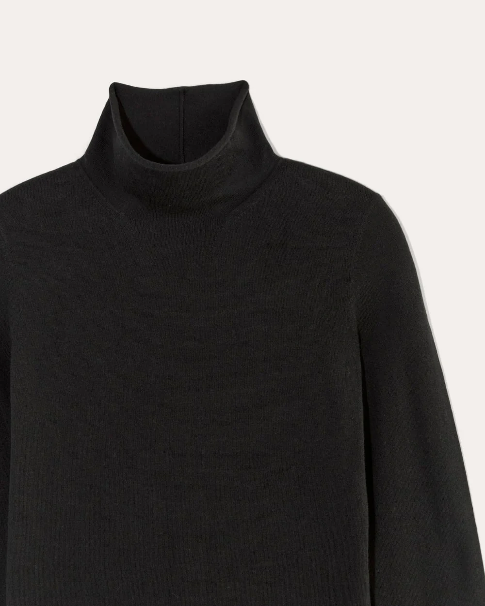 The Funnel Neck in Cotton Cashmere | Black