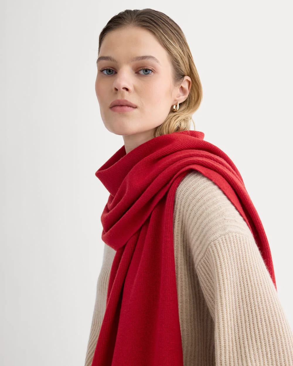 The Cabin Scarf | Berry Red
