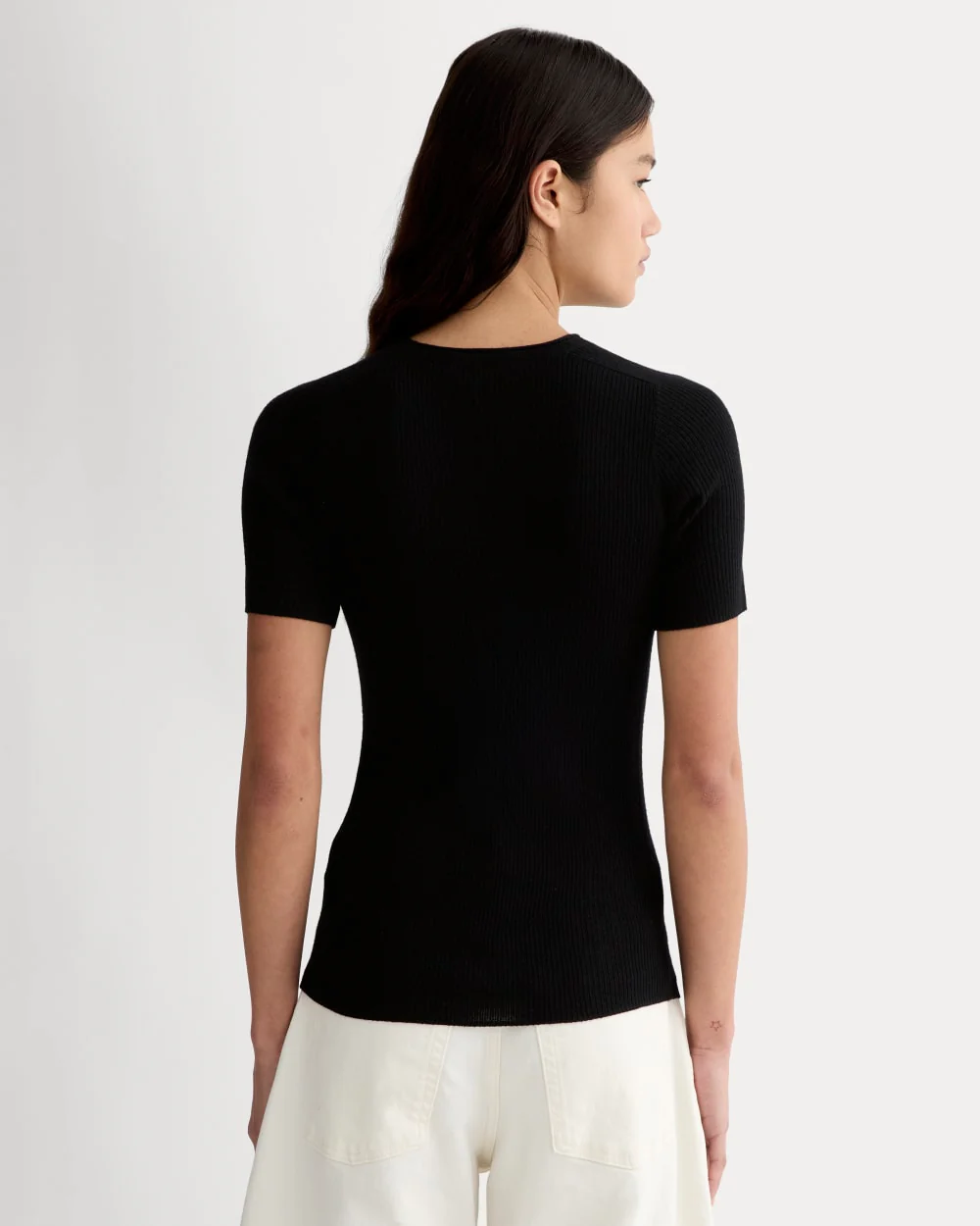 The Sweater Tee in Ultrasoft Merino | Black