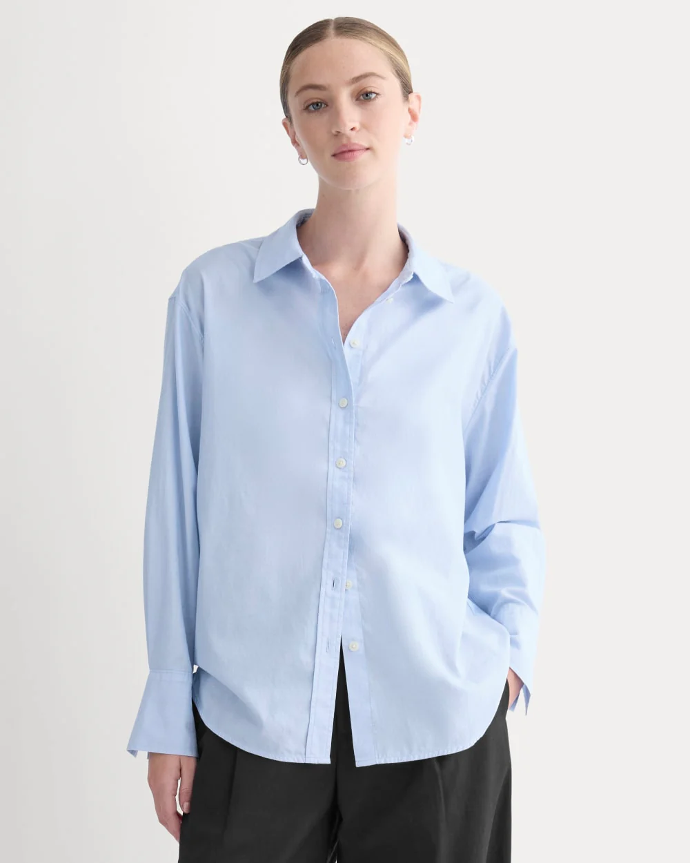 Everyday Shirt in Silky Cotton | Light Blue