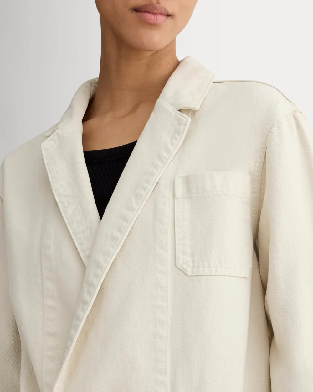 The Denim Chore Blazer | Garment-Dyed Sand