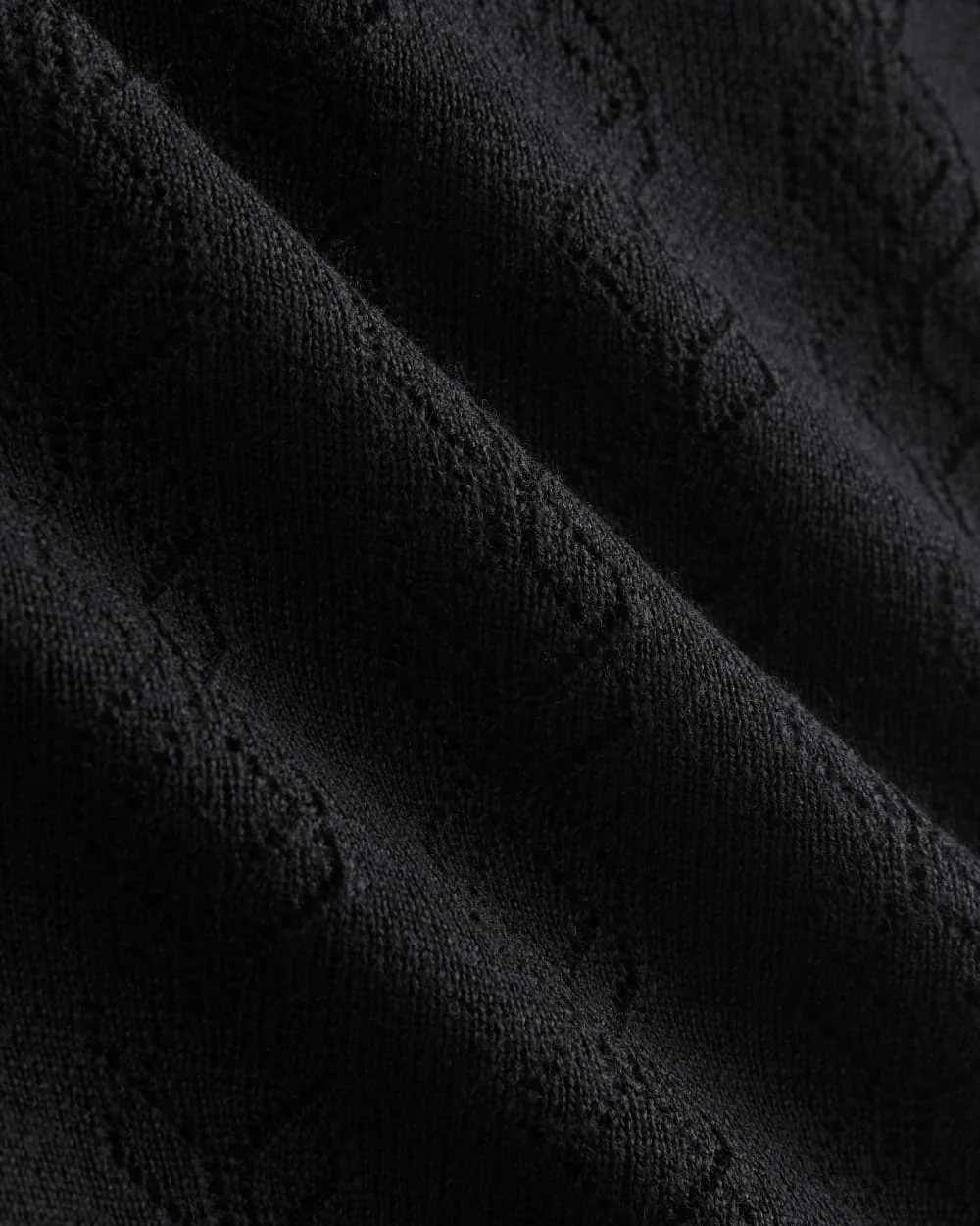 The Pointelle Racerback Tank in Ultrafine Merino | Black