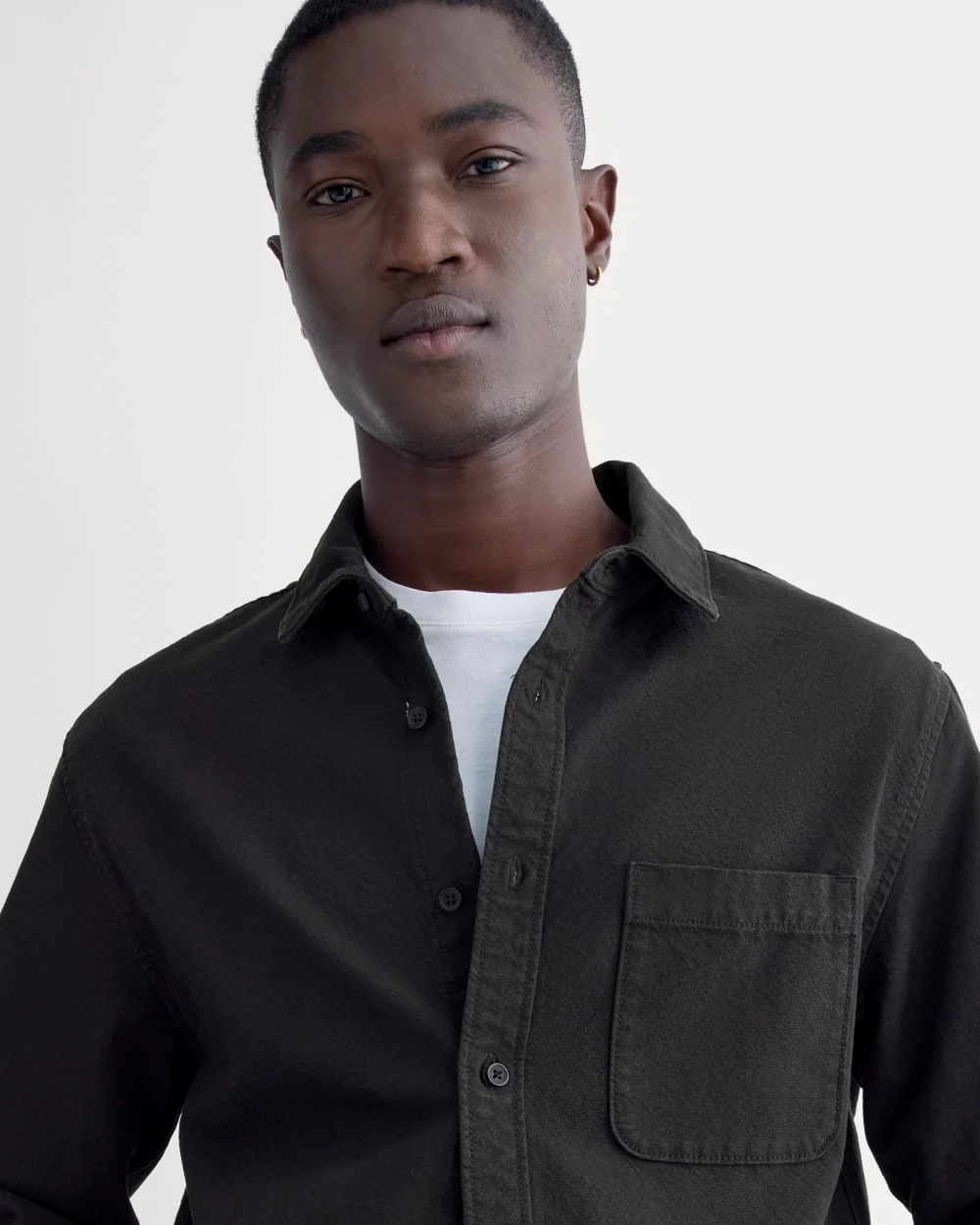 The Canvas Organic Cotton Overshirt | Black