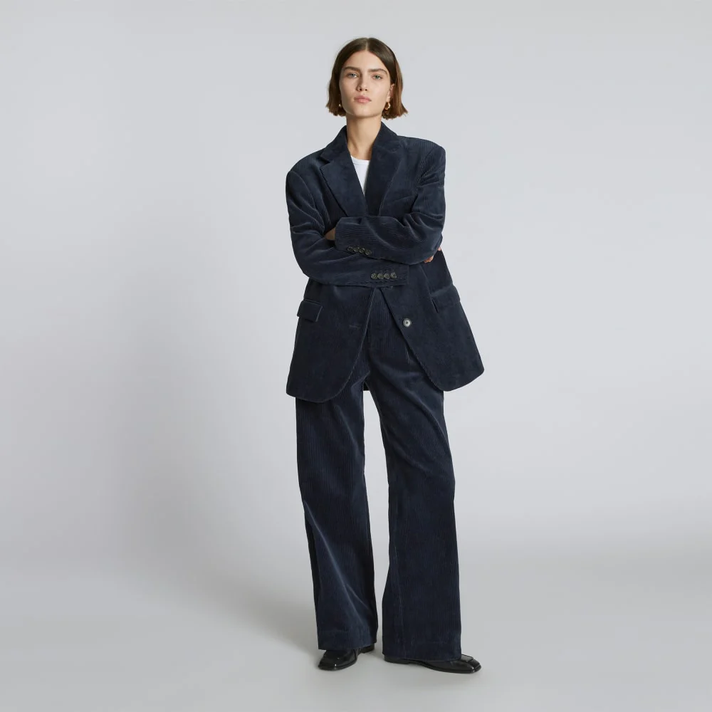 The Corduroy Way-High® Drape Pant  | Deep Navy