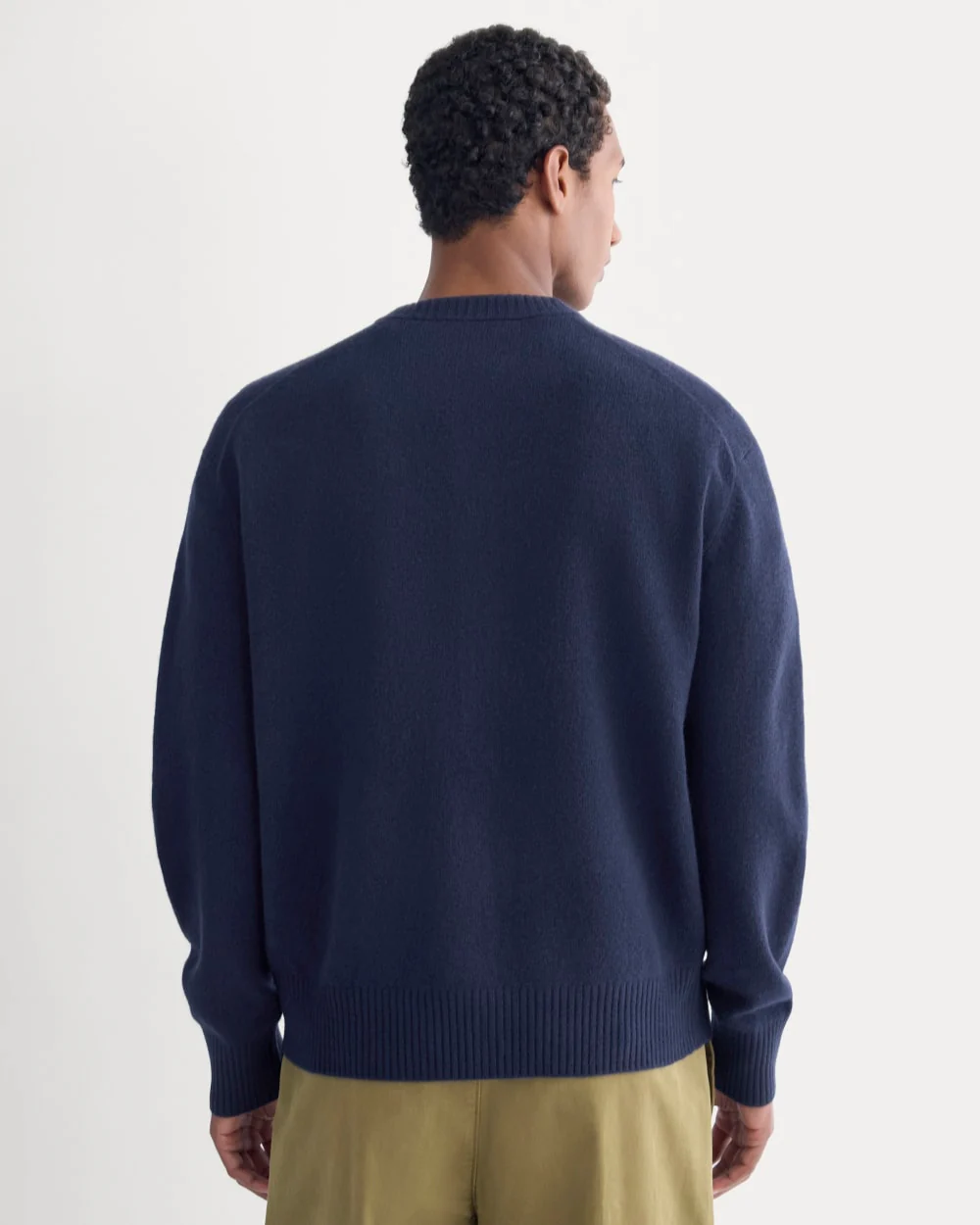 Luxe Merino Crew Cardigan | Deep Navy