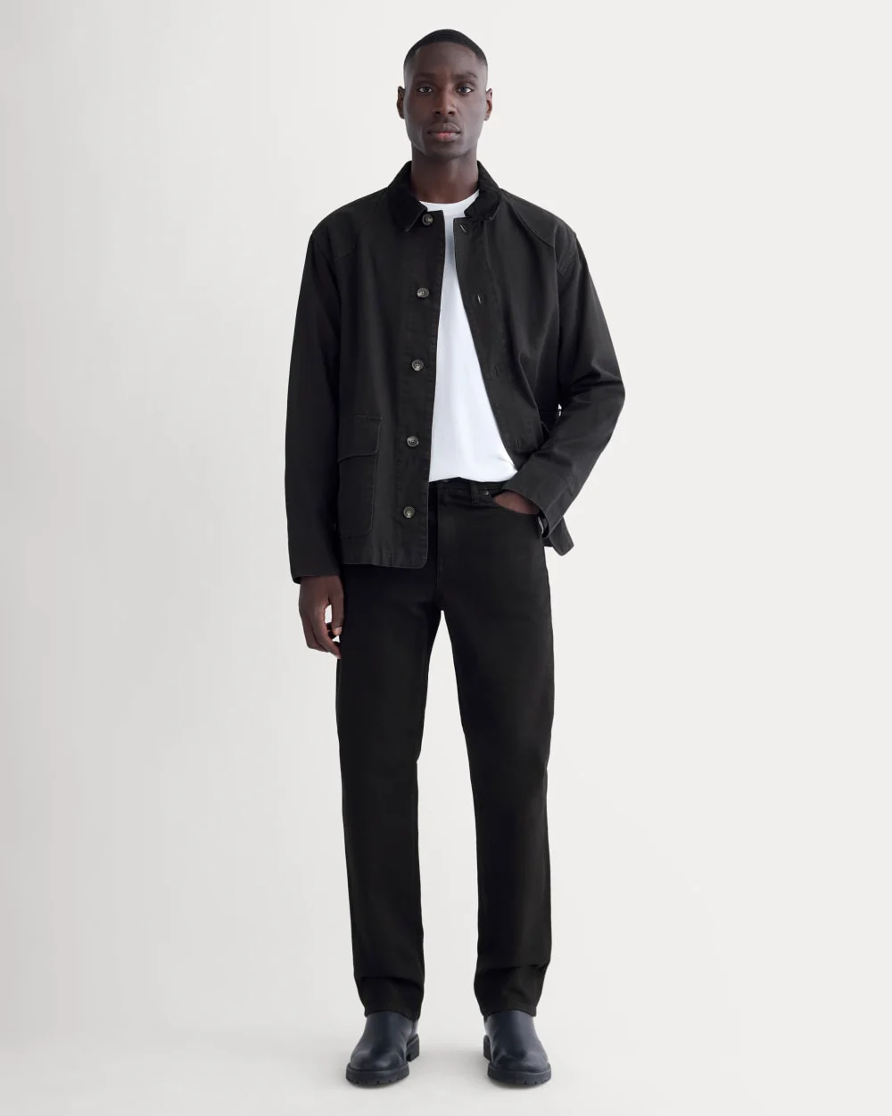 The Organic Cotton Straight-Leg Jean |  Black