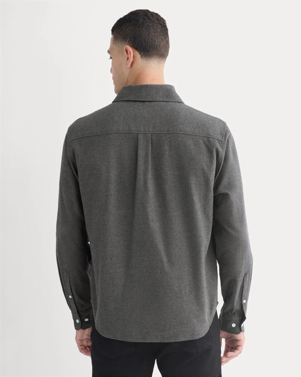 Brushed Flannel Shirt | Heathered Graphite