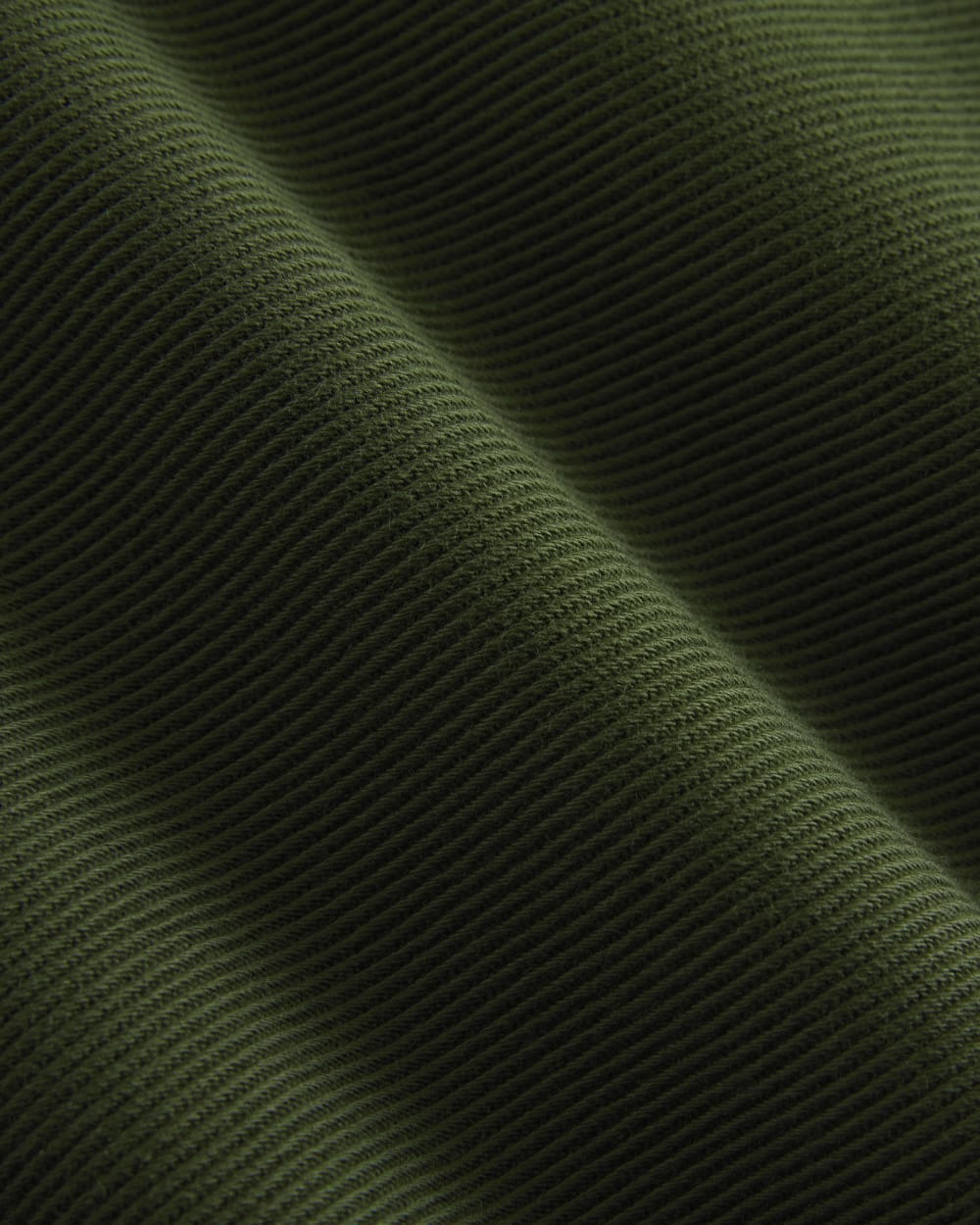 Twill Terry Jacquard Crew Sweatshirt | Dark Forest