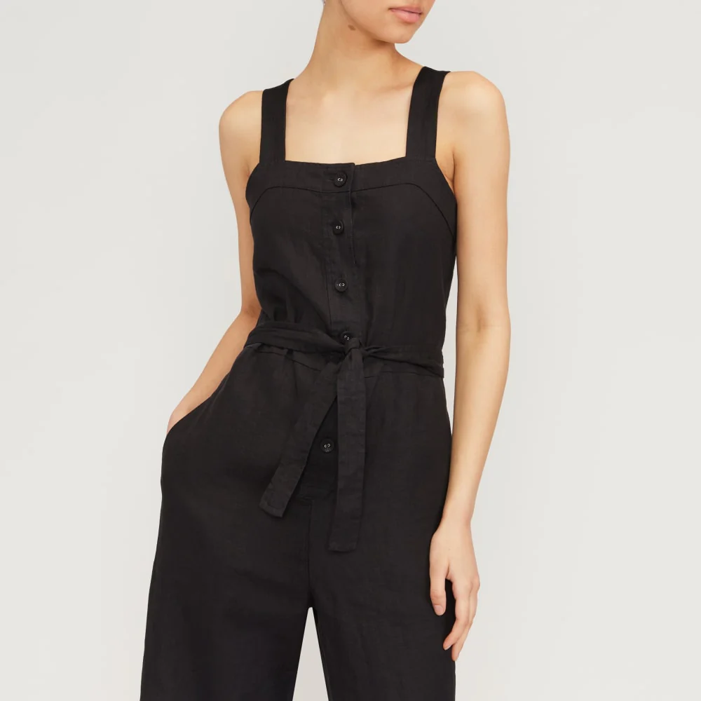 The Linen Jumpsuit | Black