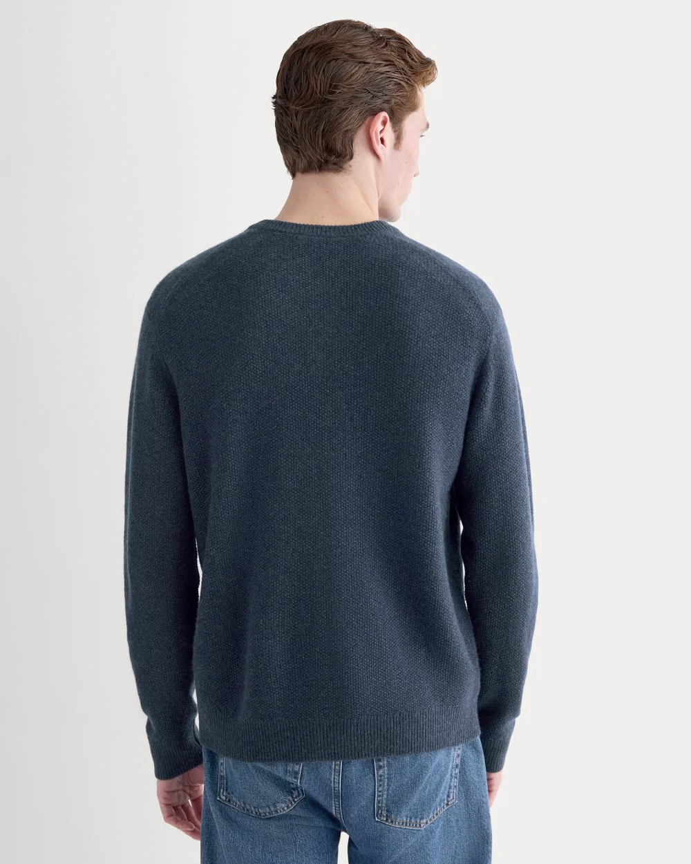 Henley in Wool Cashmere | Indigo