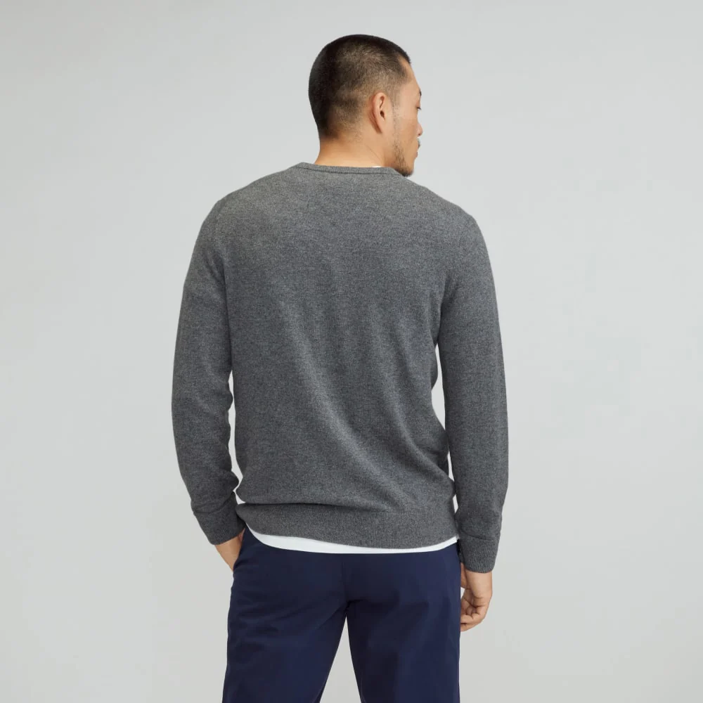 The Grade-A Cashmere Crew | Charcoal