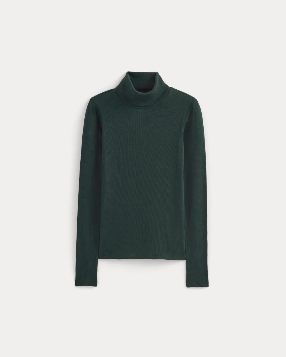 The Luxe Rib Turtleneck | Heathered Dark Sea