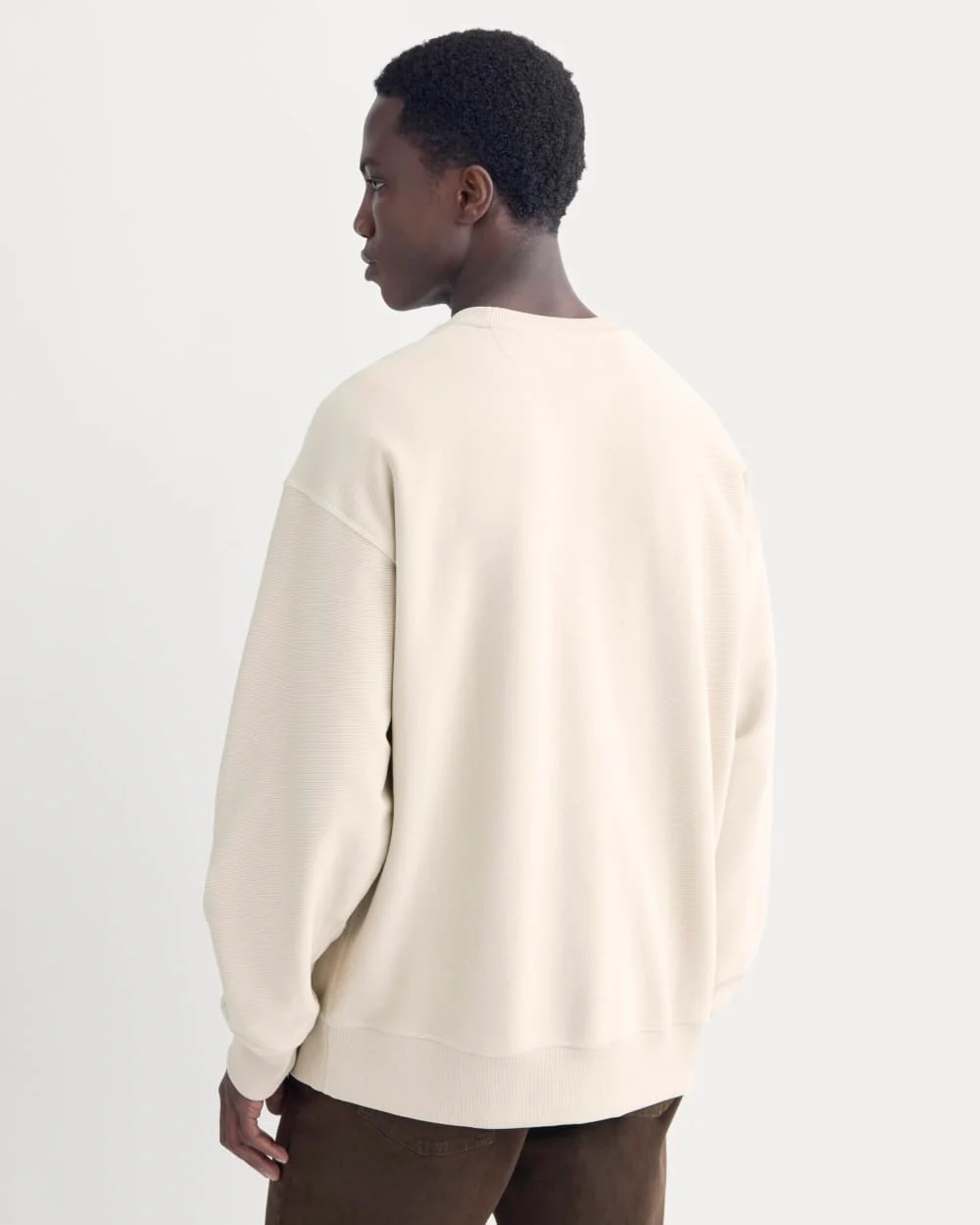 Twill Terry Jacquard Crew Sweatshirt | Peyote