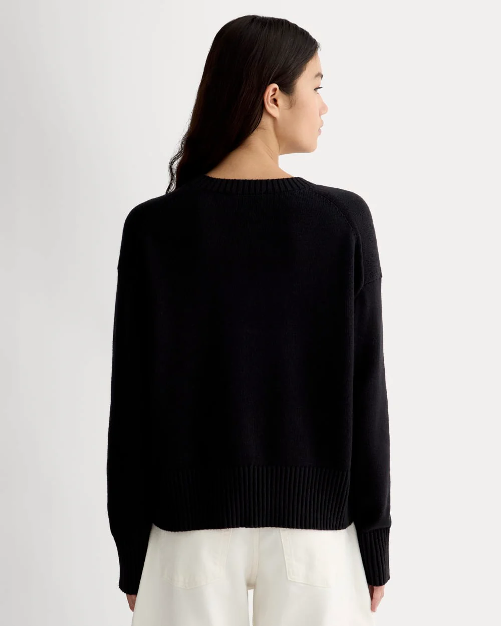 The Boxy Sweater in Everyday Cotton | Black